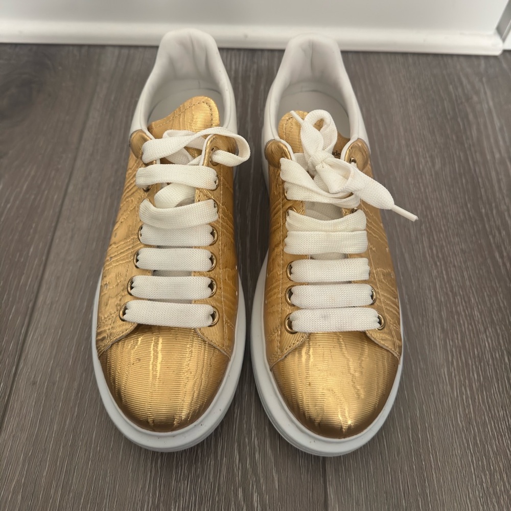 Alexander McQueen Gold Women’s Sneakers Size 38.5